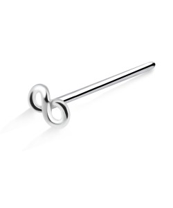 Infinity Silver Straight Nose Stud NSKA-382